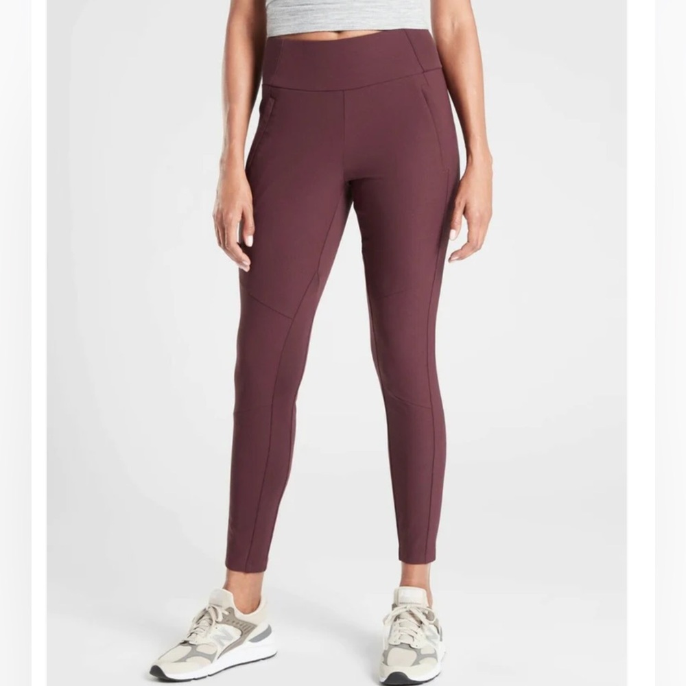 Athleta Headlands Hybrid Trek Tight Hiking Antique Burgundy Size 6